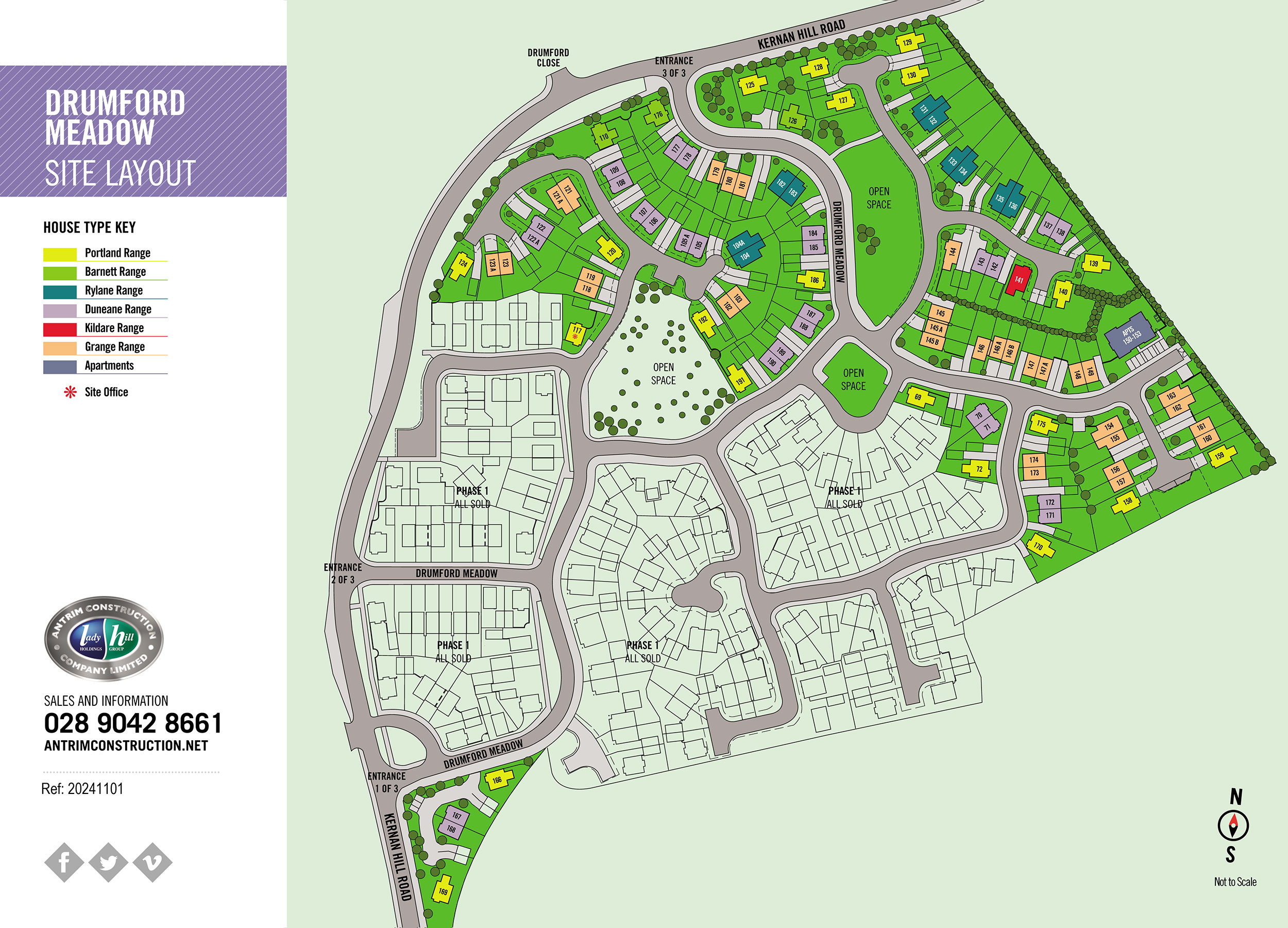 Site Layout for Drumford Meadow Development