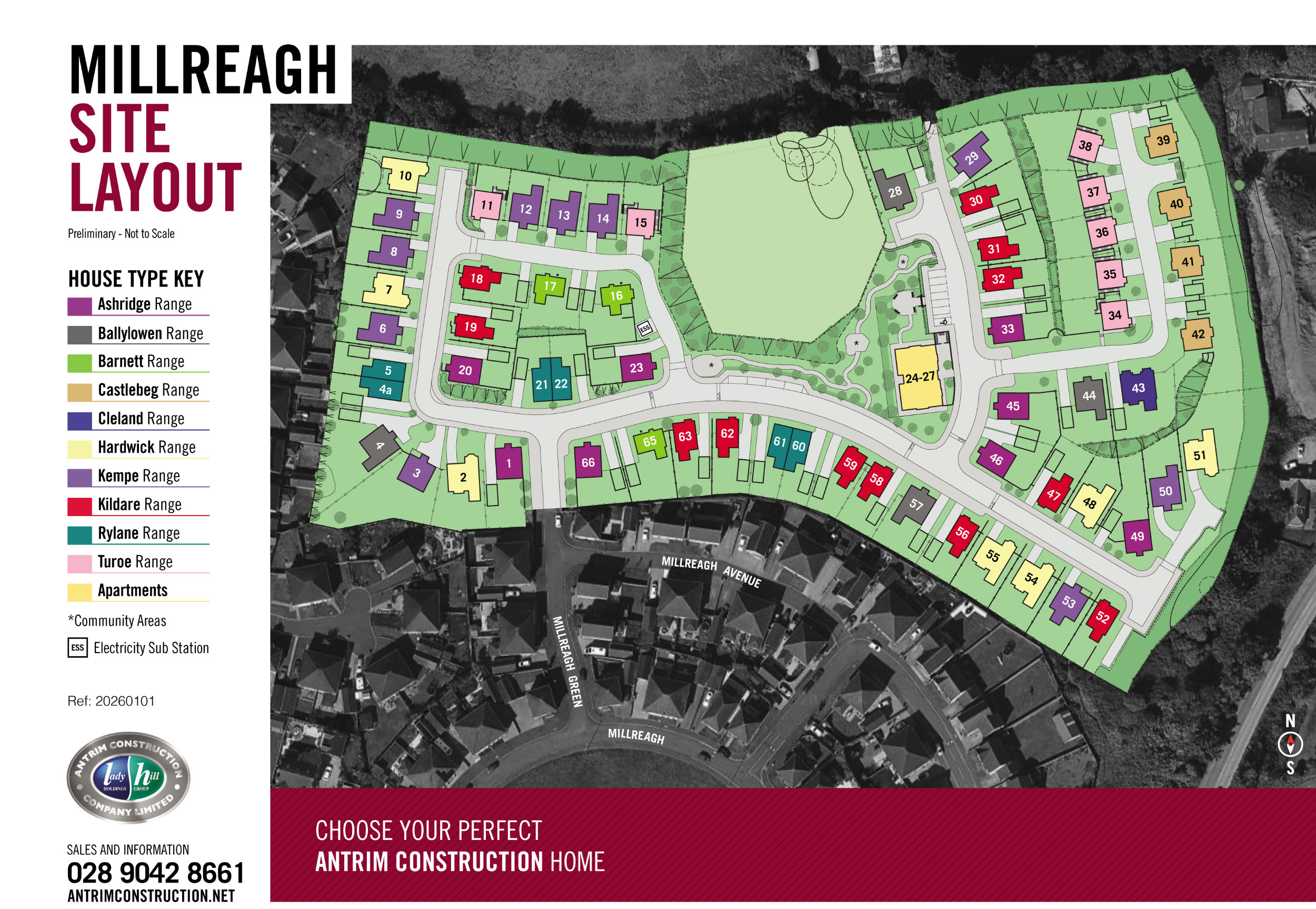 Site Layout for Millreagh Development