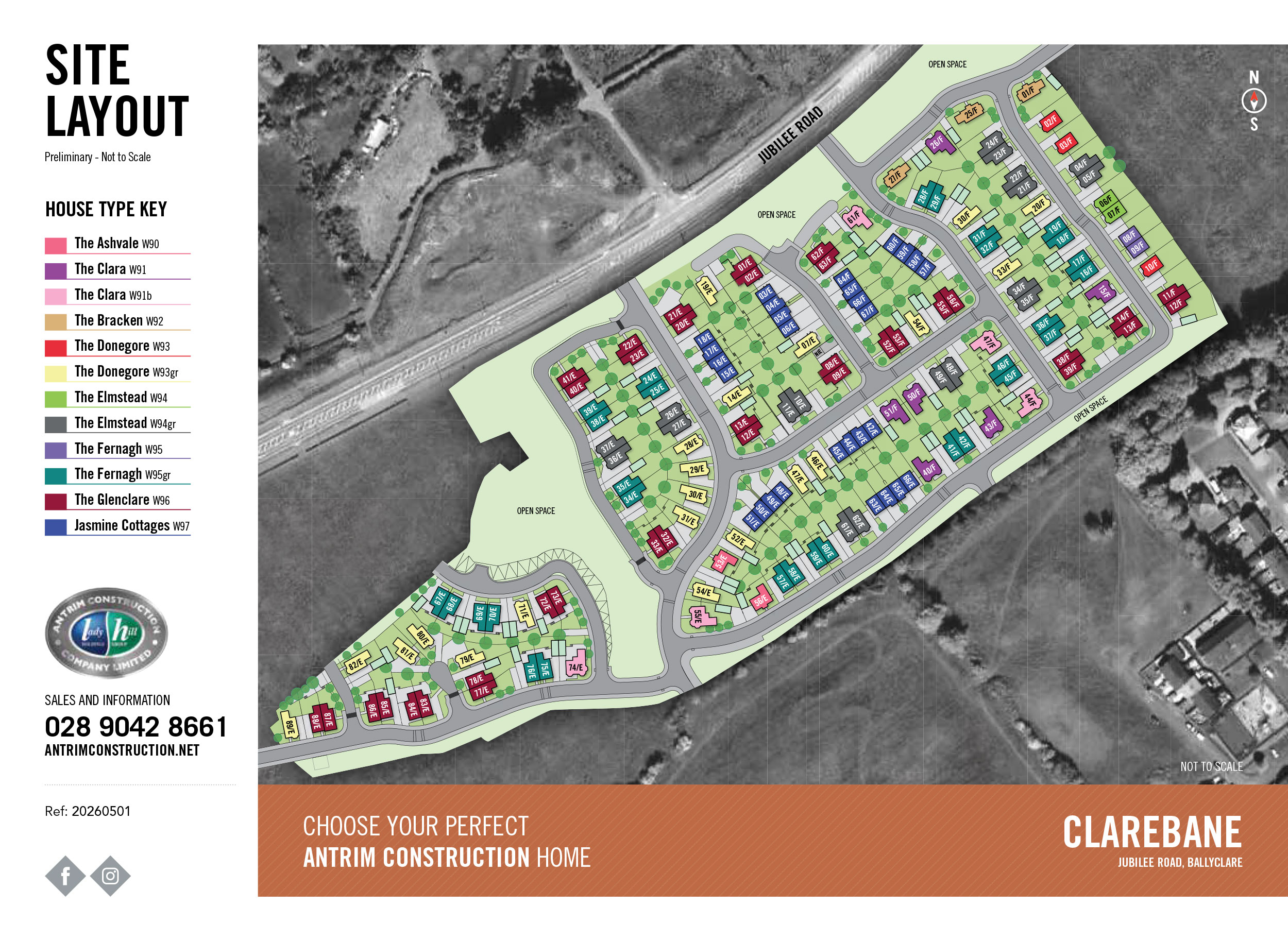 Site Layout for Clarebane Development